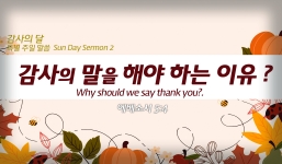 감사시리즈 2 엡 5:4 감사의 말을 해야 하는 이유